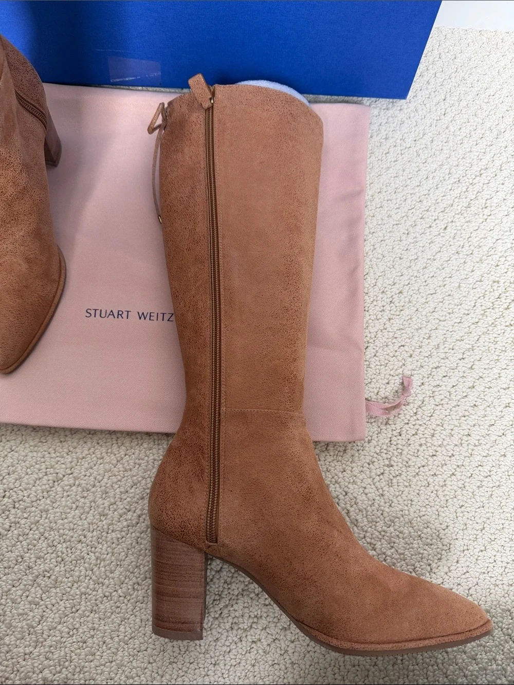 Stuart Weitzman tall cognac